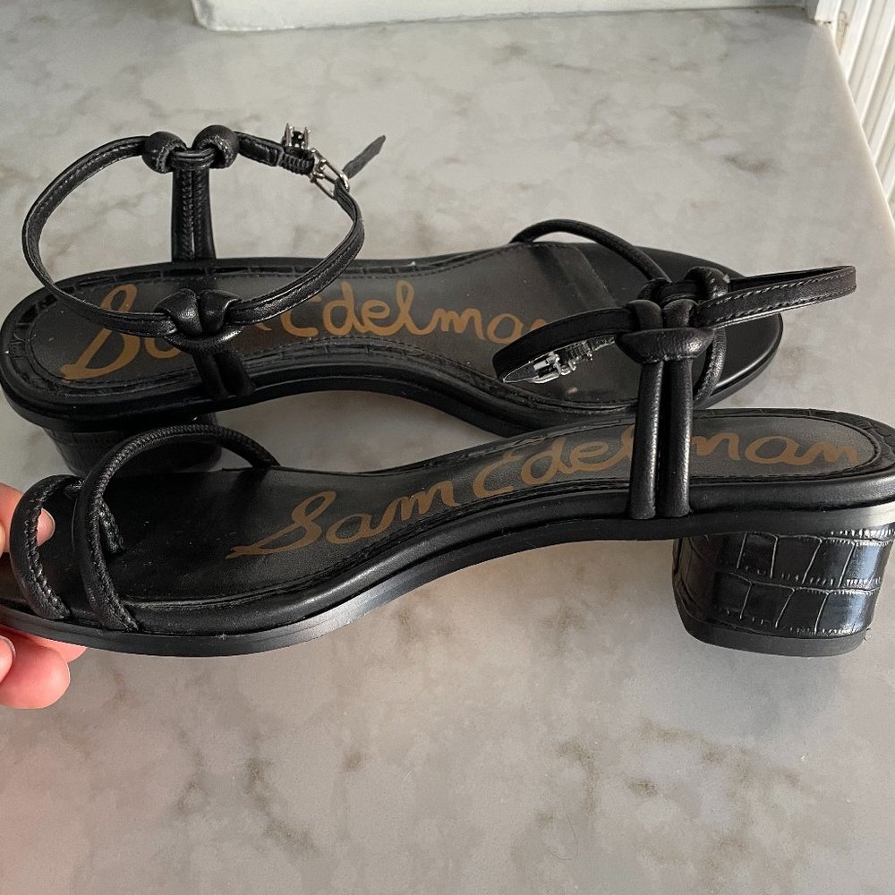 Sam Edelman Croc Leather Sandals